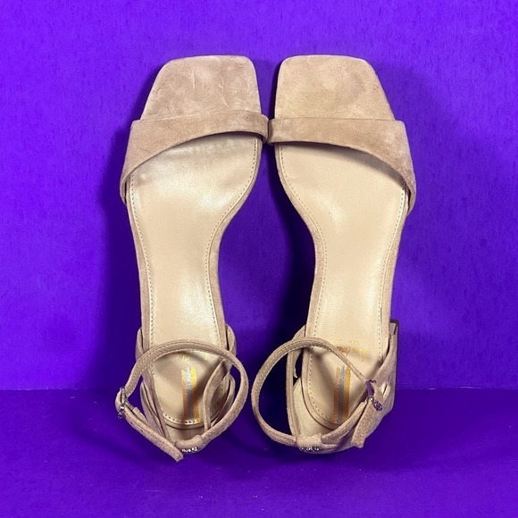 Sam Edelman Women's Tan Suede‎ Wilson Kitten Heel Sandals Shoe Size 5.5 - Picture 5 of 7